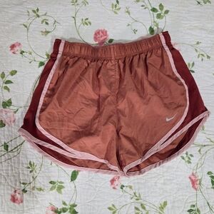 Nike Women's Athletic Shorts in Rust and Pink